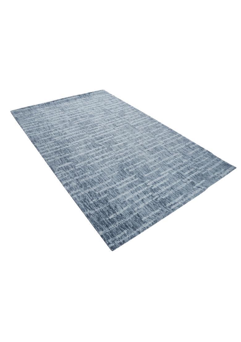 Saffron Rugs Hand Tufted Dusty Blue  Contemporary Rectangular Wool Area Rug - Indya