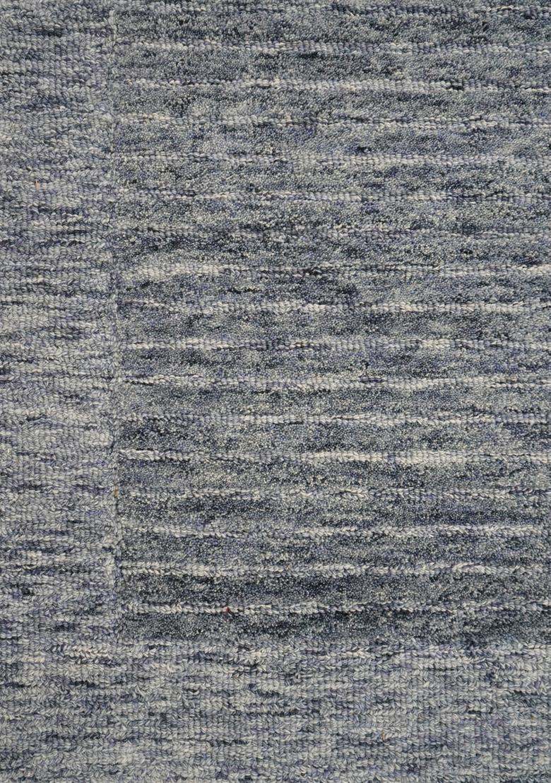 Saffron Rugs Hand Tufted Blue Grey  Contemporary Rectangular Wool Area Rug - Indya