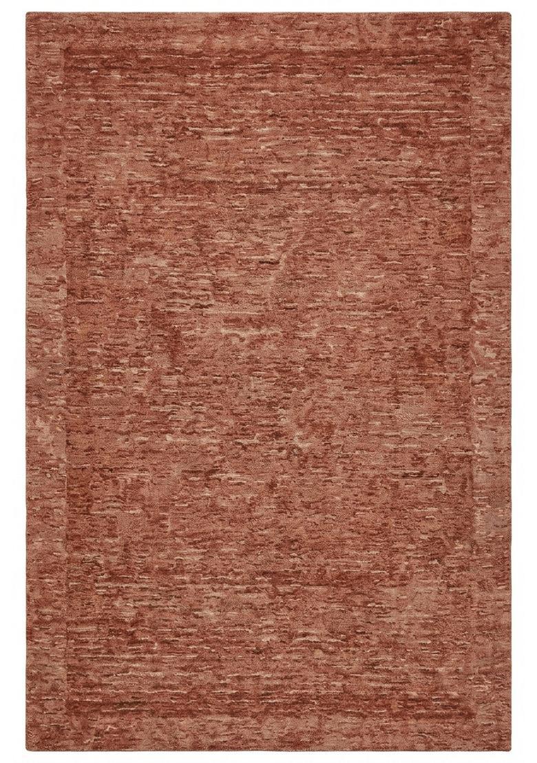 Saffron Rugs Hand Tufted Terracotta  Contemporary Rectangular Wool Area Rug - Indya