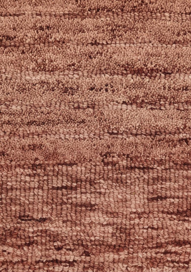 Saffron Rugs Hand Tufted Terracotta  Contemporary Rectangular Wool Area Rug - Indya
