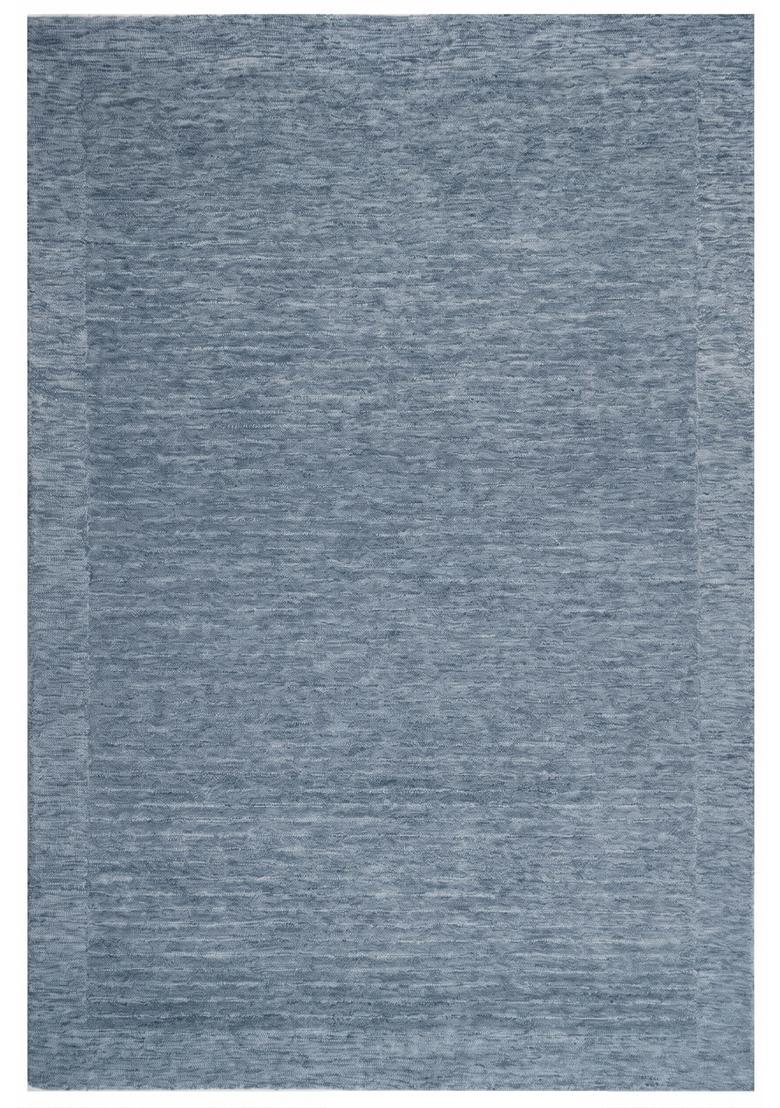 Saffron Rugs Hand Tufted Slate Blue  Contemporary Rectangular Wool Area Rug - Indya