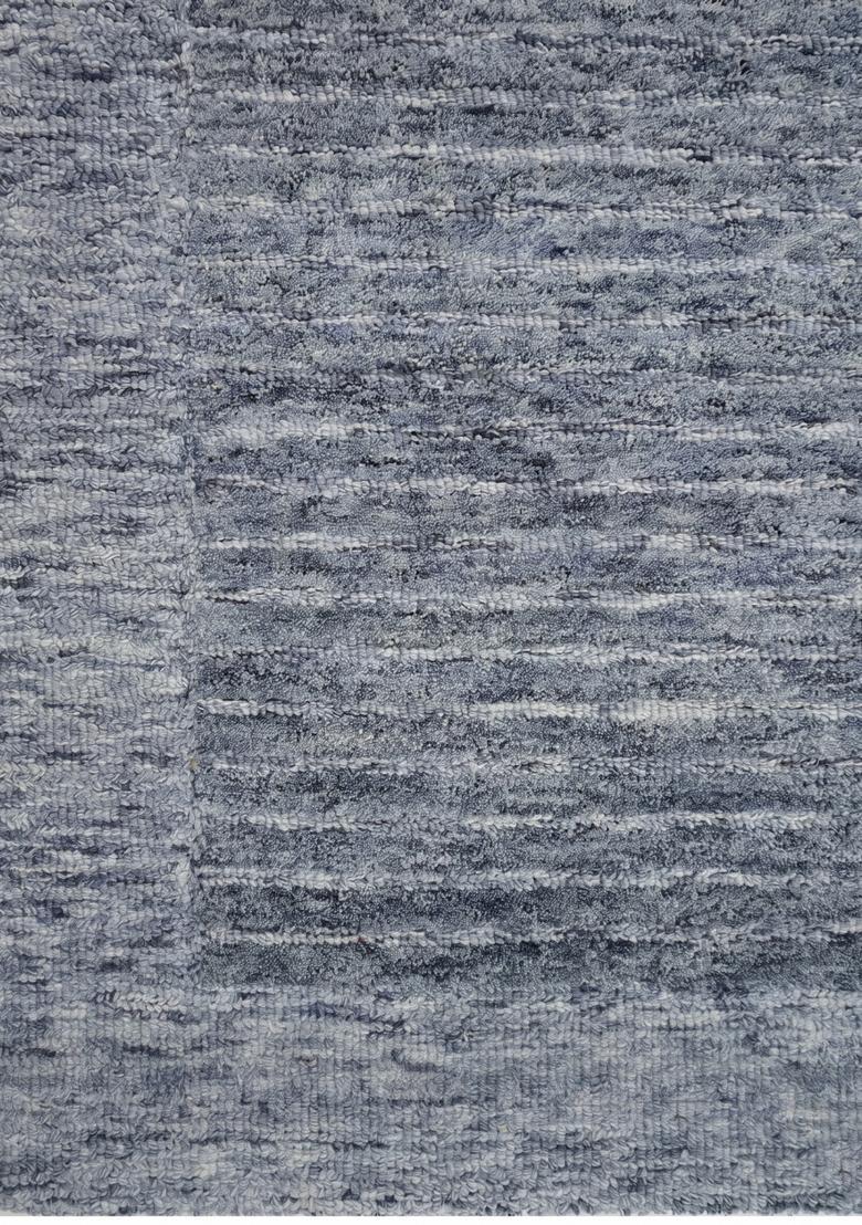 Saffron Rugs Hand Tufted Slate Blue  Contemporary Rectangular Wool Area Rug - Indya