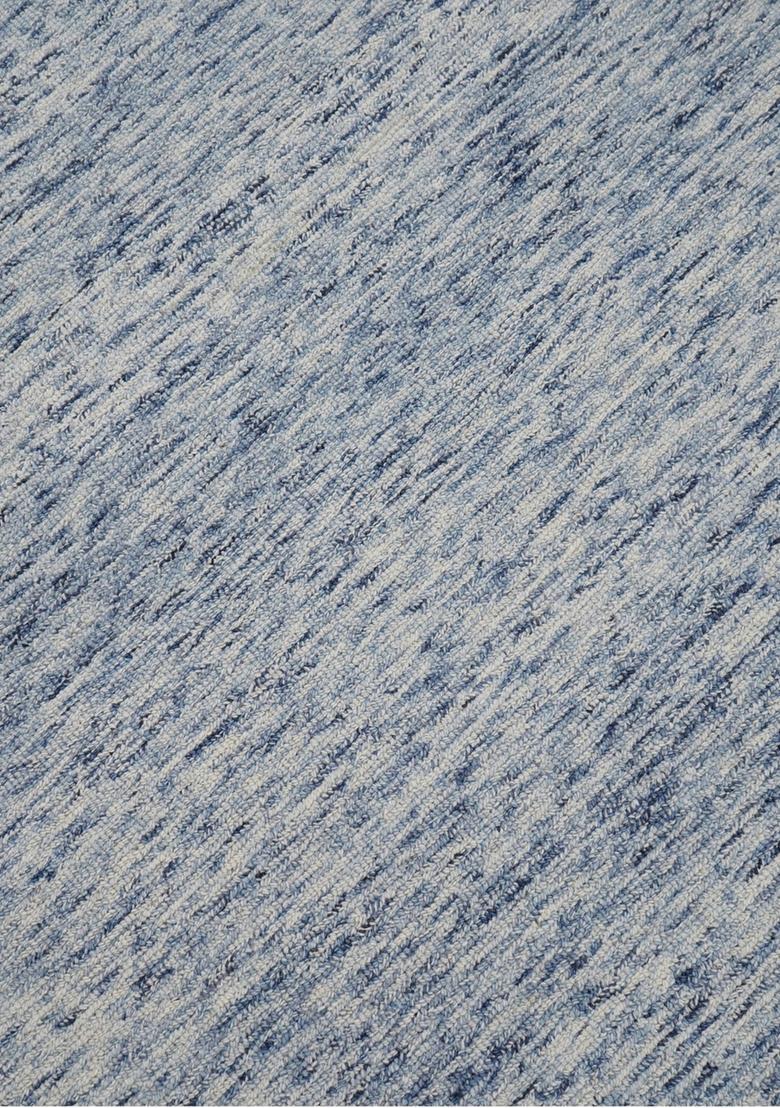 Saffron Rugs Hand Tufted Blue  Contemporary Rectangular Wool Area Rug - Indya