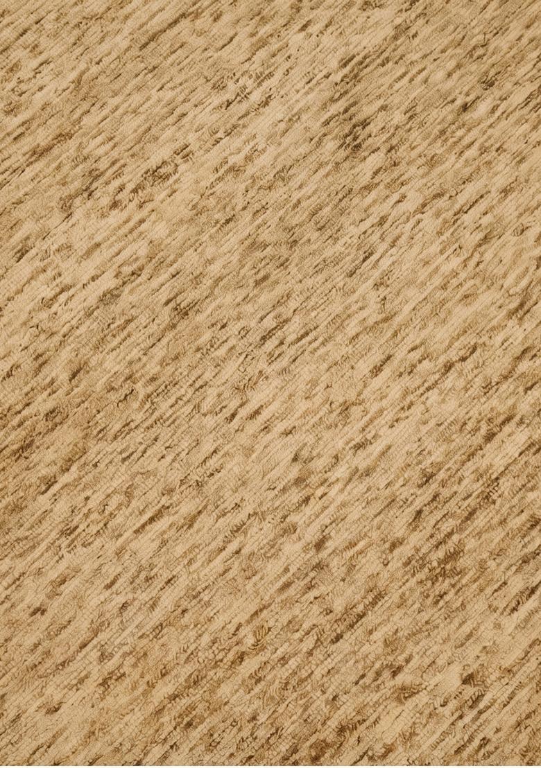 Saffron Rugs Hand Tufted Mustard Gold  Contemporary Rectangular Wool Area Rug - Indya