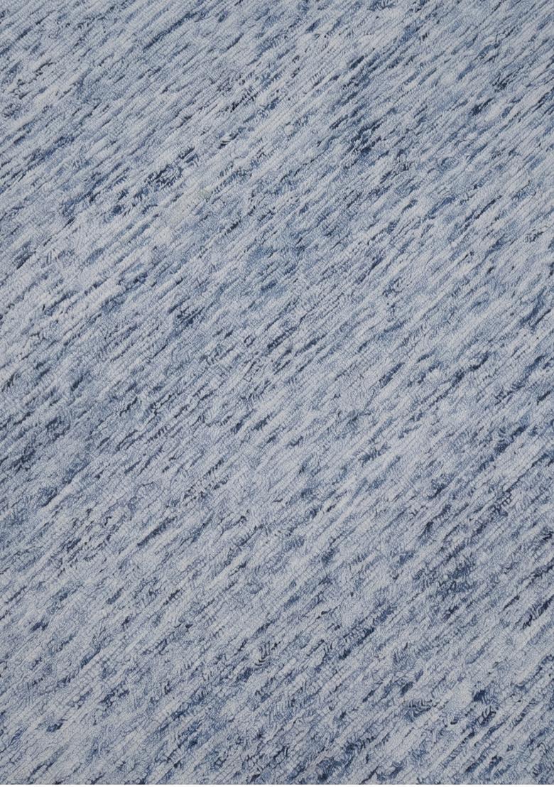 Saffron Rugs Hand Tufted Light Blue  Contemporary Rectangular Wool Area Rug - Indya