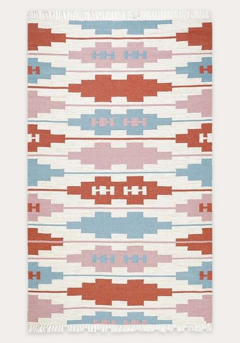 100% Wool Handmade Multicolor Rug | Bohemian Geometric Flat Weave Reversible Carpet For Living Room