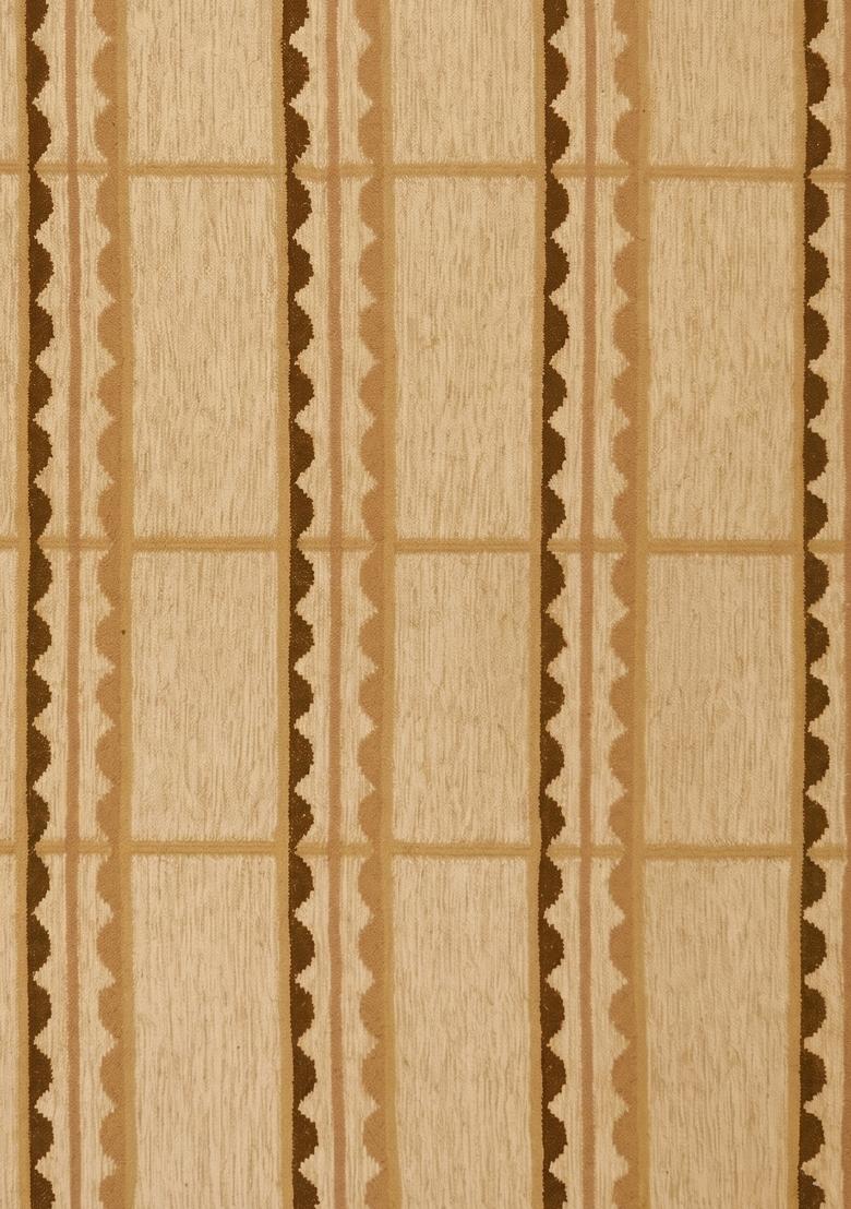 Saffron Rugs Flat Woven Cream Striped Scandinavian Rectangular Wool Area Rug - Indya