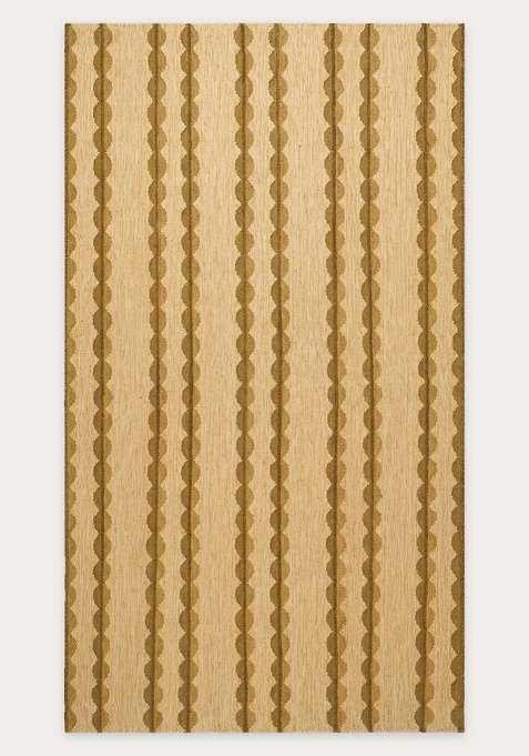 100% Wool Handmade Cream Rug | Bohemian Striped Flat Weave Reversible Carpet For Living Room