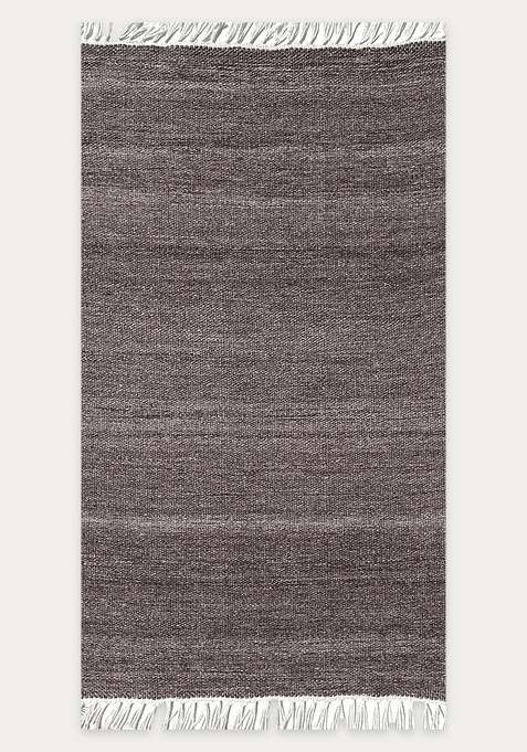 Handmade Brown Granite Rug | Contemporary Solid Carpet For Living Room