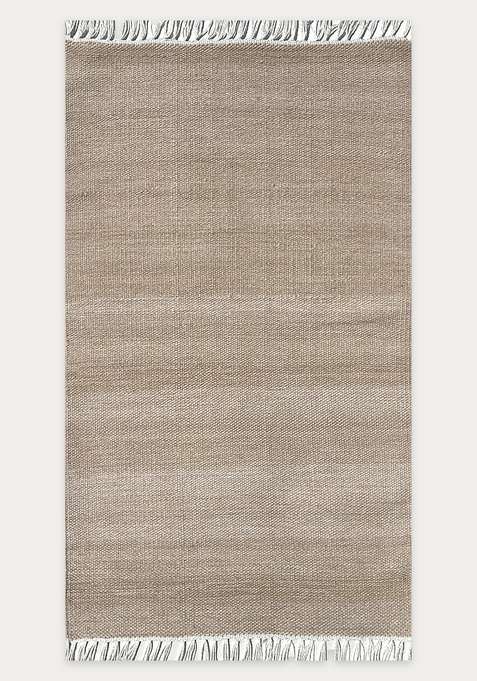 Handmade Beige Rug | Contemporary Solid Carpet For Living Room