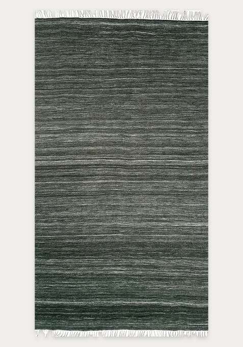 Handmade Hunting Green Rug | Contemporary Solid Carpet For Living Room