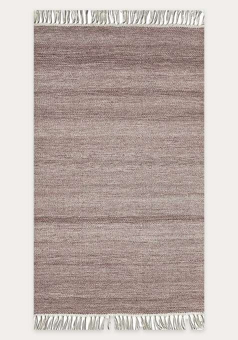 Handmade Mauve Rug | Contemporary Solid Carpet For Living Room