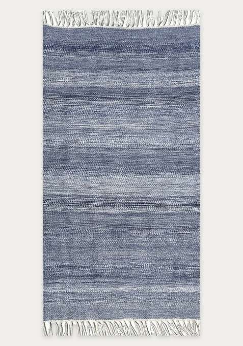 Handmade Blue Rug | Contemporary Solid Carpet For Living Room