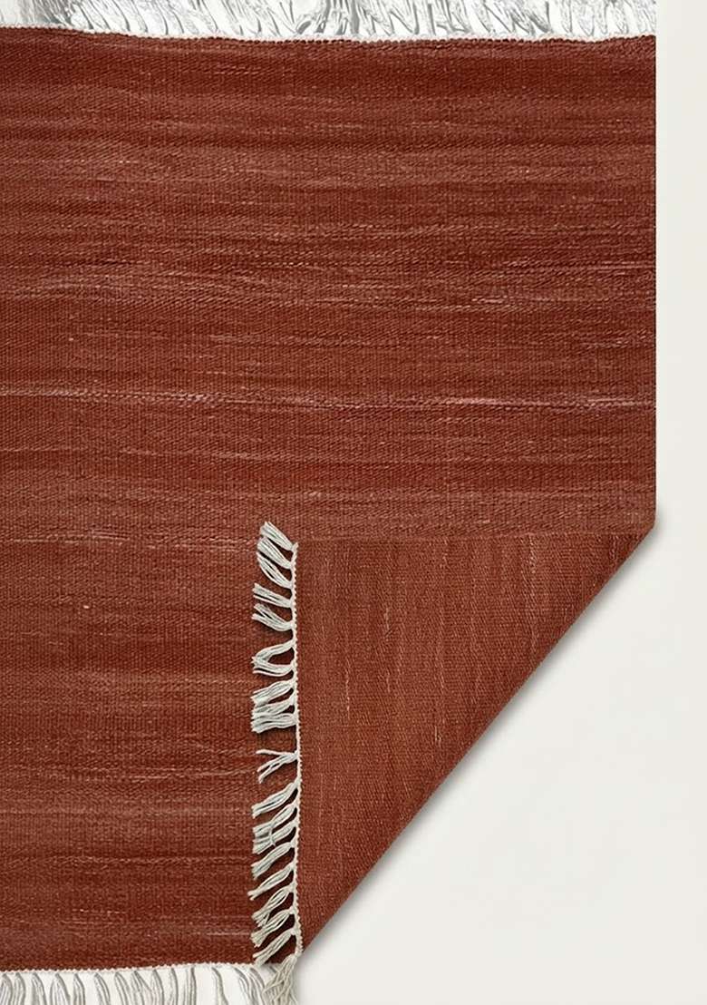 Saffron Rugs Rust Rectangular Rug | Contemporary Solid | Waterproof Easy Cleaning Non Shedding | UV Resistant Water Resistant Indoor Outdoor - Indya