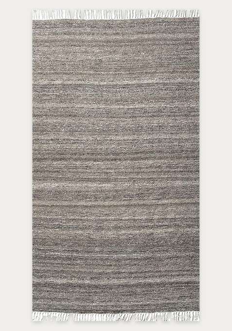 Handmade Dusty Silver Rug | Contemporary Solid Carpet For Living Room