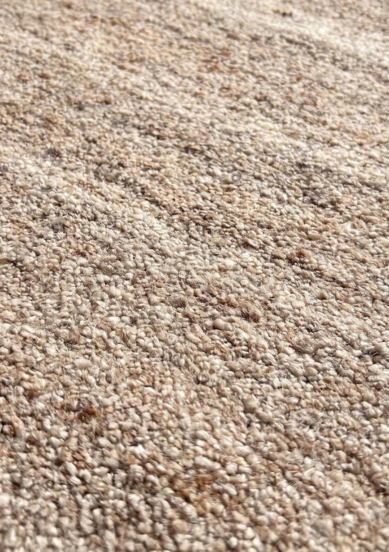 Saffron Rugs Hand Tufted Beige Melange  Bohemian Rectangular Wool Area Rug - Indya