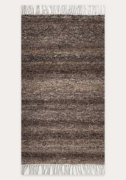 Handmade Brown Rug | Bohemian Solid Carpet For Living Room