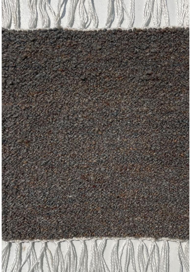 Saffron Rugs Hand Tufted Dark Grey  Contemporary Rectangular Wool Area Rug - Indya