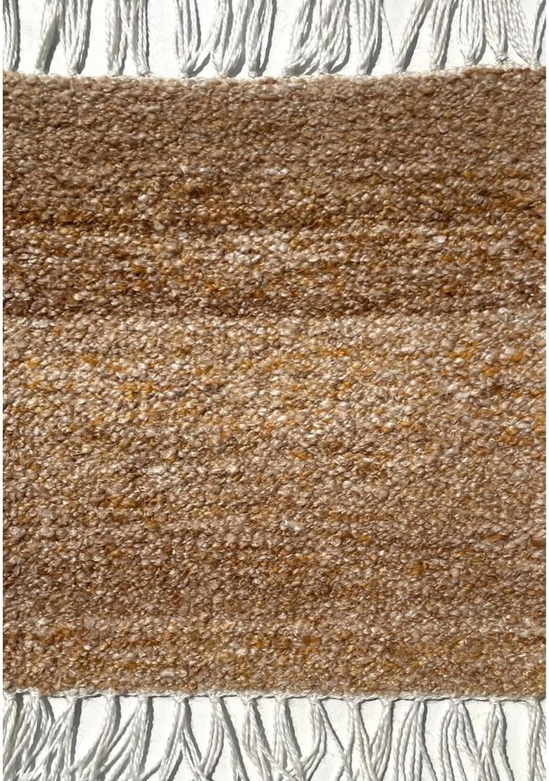 Saffron Rugs Hand Tufted Mid Brown  Bohemian Rectangular Wool Area Rug - Indya