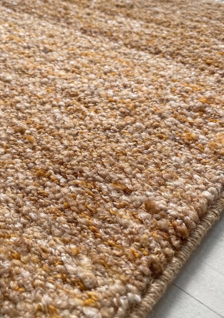 Saffron Rugs Hand Tufted Mid Brown  Bohemian Rectangular Wool Area Rug - Indya