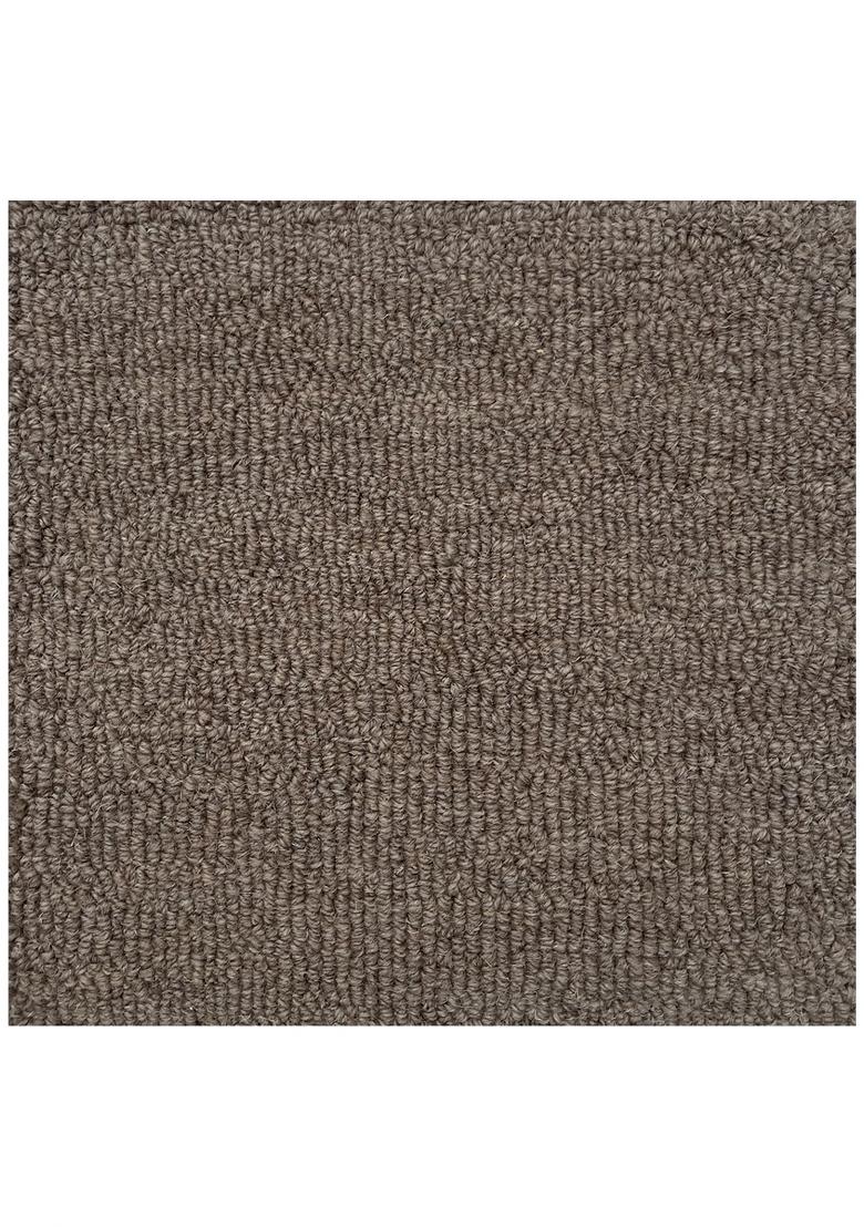 Saffron Rugs Hand Tufted Brown Solid Scandinavian Rectangular Wool Area Rug - Indya