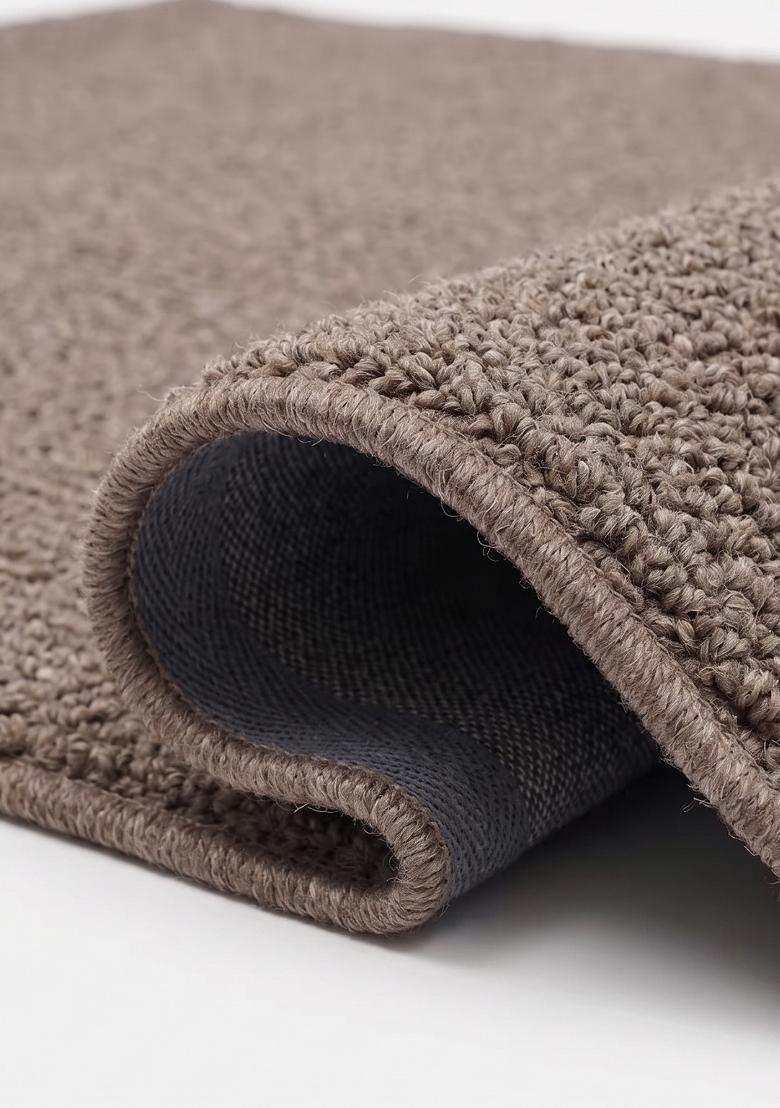 Saffron Rugs Hand Tufted Brown Solid Scandinavian Rectangular Wool Area Rug - Indya