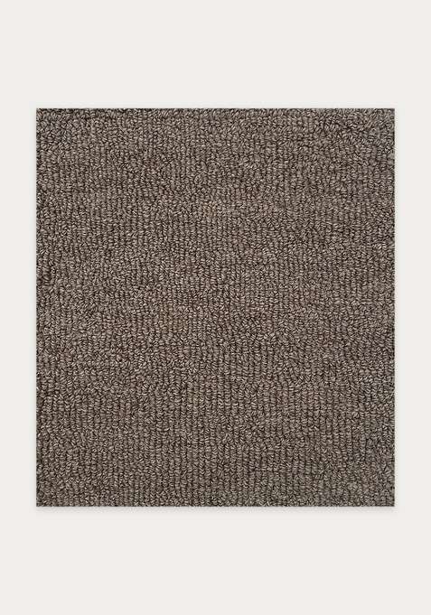 100% Wool Handmade Brown Rug | Scandinavian Solid Carpet With Cotton Backing For Living Room