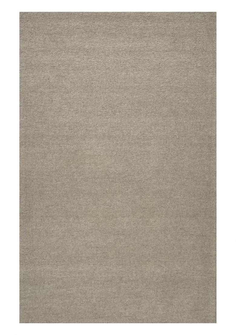 Saffron Rugs Hand Tufted Taupe Solid Scandinavian Rectangular Wool Area Rug - Indya