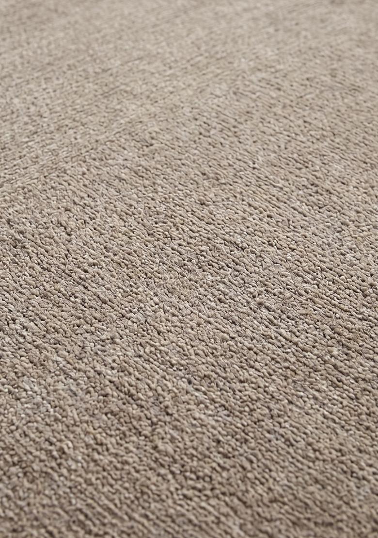 Saffron Rugs Hand Tufted Taupe Solid Scandinavian Rectangular Wool Area Rug - Indya