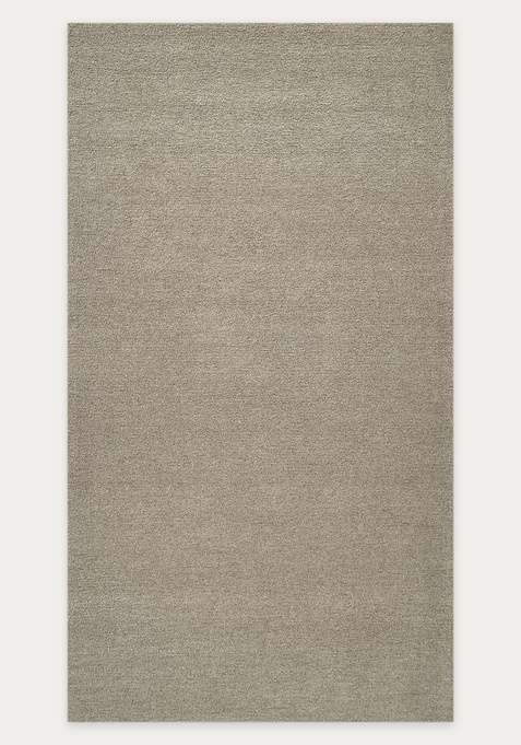 100% Wool Handmade Taupe Rug | Scandinavian Solid Carpet With Cotton Backing For Living Room