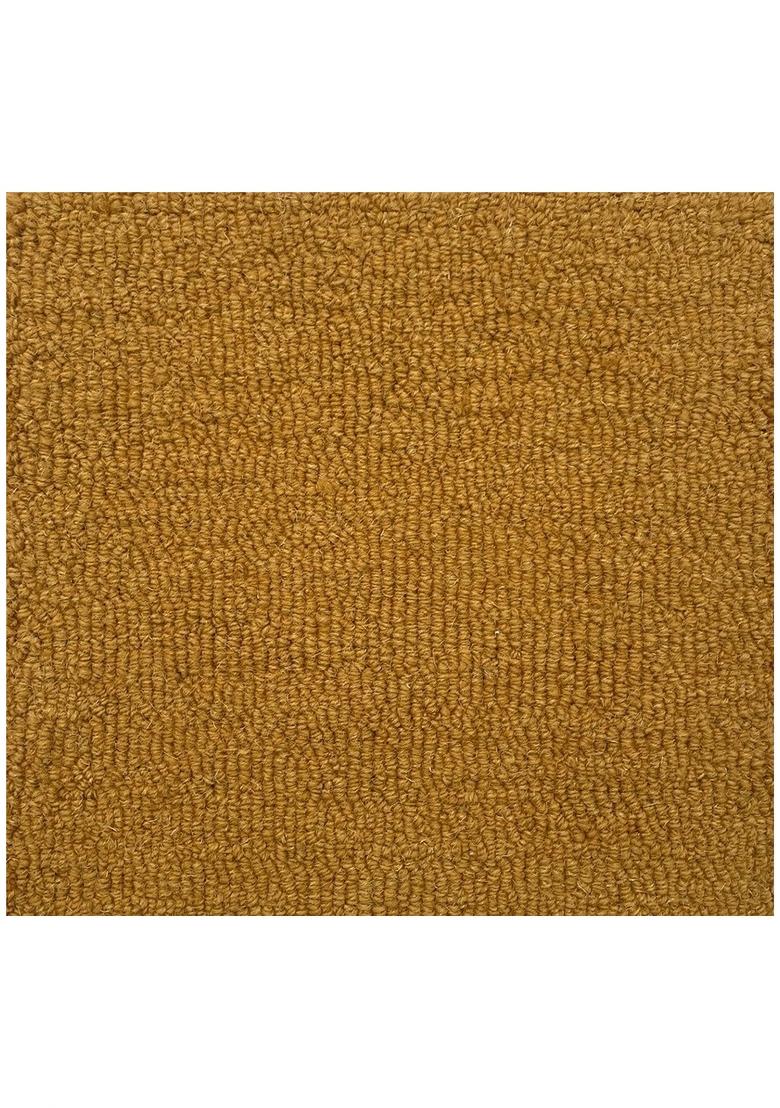 Saffron Rugs Hand Tufted Mustard Solid Scandinavian Rectangular Wool Area Rug - Indya