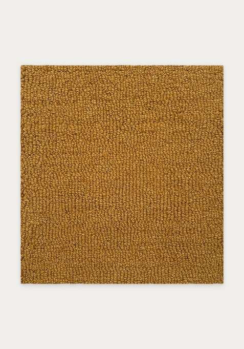 100% Wool Handmade Mustard Rug | Scandinavian Solid Carpet With Cotton Backing For Living Room