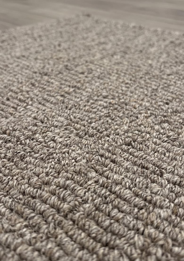 Saffron Rugs Hand Tufted Beige Solid Scandinavian Rectangular Wool Area Rug - Indya
