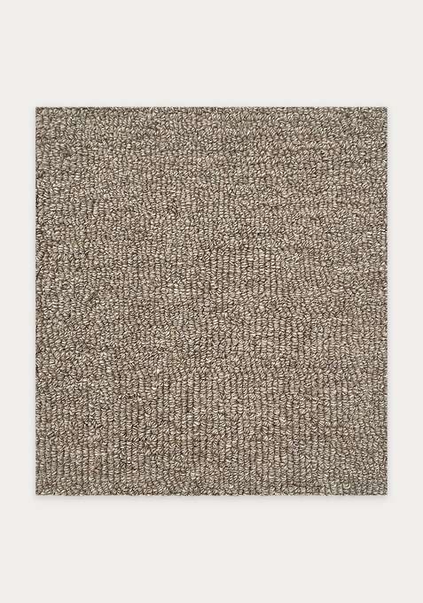 100% Wool Handmade Beige Rug | Scandinavian Solid Carpet With Cotton Backing For Living Room