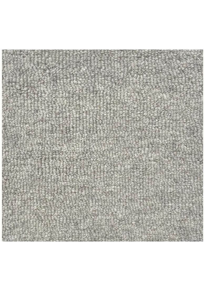 Saffron Rugs Hand Tufted Light Grey Solid Scandinavian Rectangular Wool Area Rug - Indya