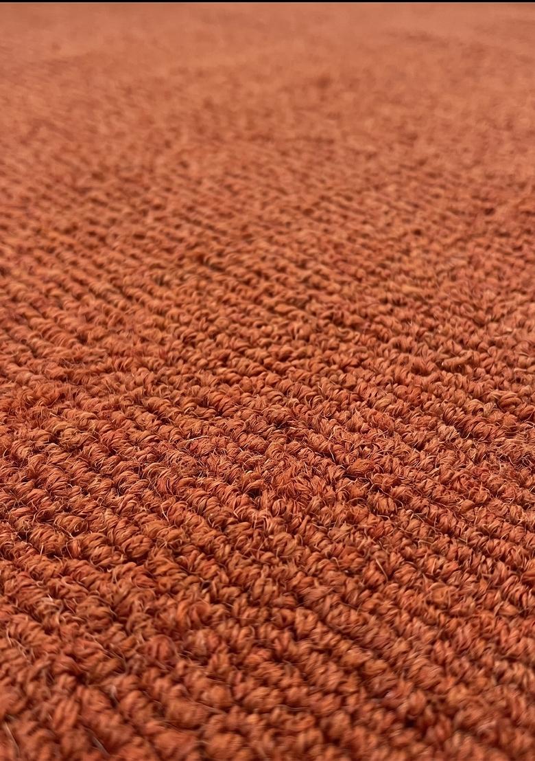 Saffron Rugs Hand Tufted Terracotta Solid Scandinavian Rectangular Wool Area Rug - Indya