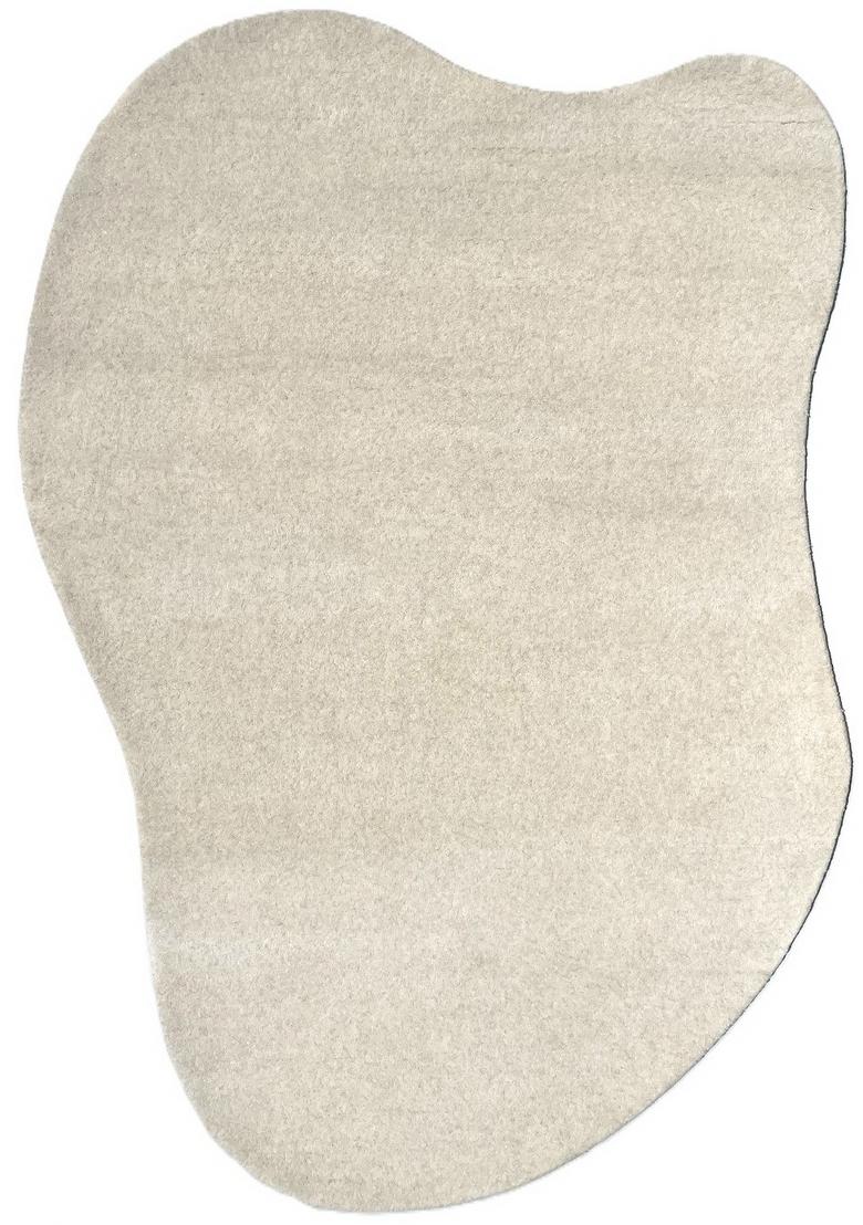 Saffron Rugs Hand Tufted Cream Solid Modern Oblong Wool Area Rug - Indya