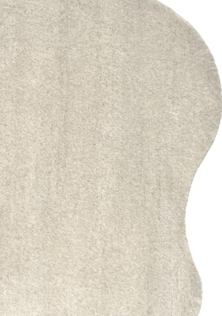 Saffron Rugs Hand Tufted Cream Solid Modern Oblong Wool Area Rug - Indya