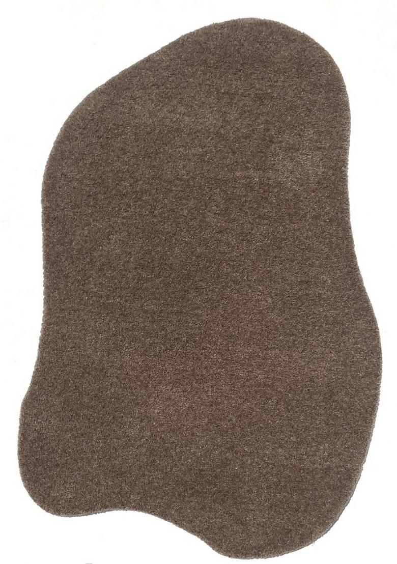 Saffron Rugs Hand Tufted Dark Brown Solid Modern Oblong Wool Area Rug - Indya