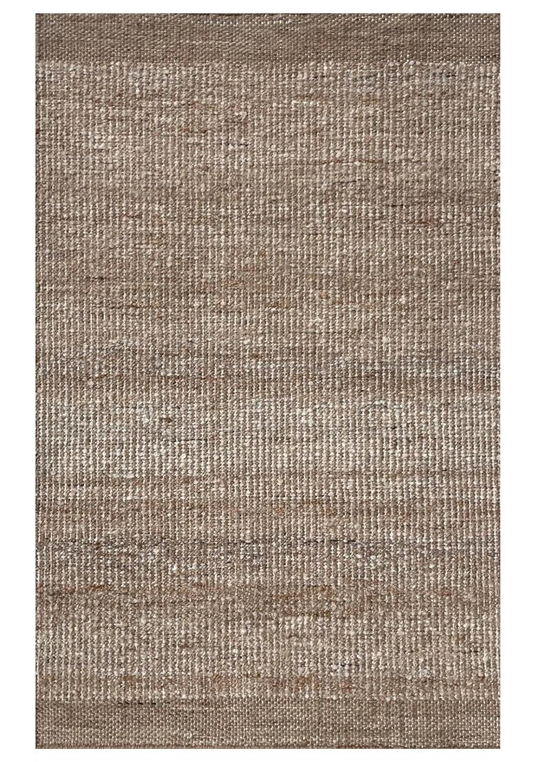 Saffron Rugs Hand Tufted Beige Solid Contemporary Rectangular Wool Area Rug - Indya