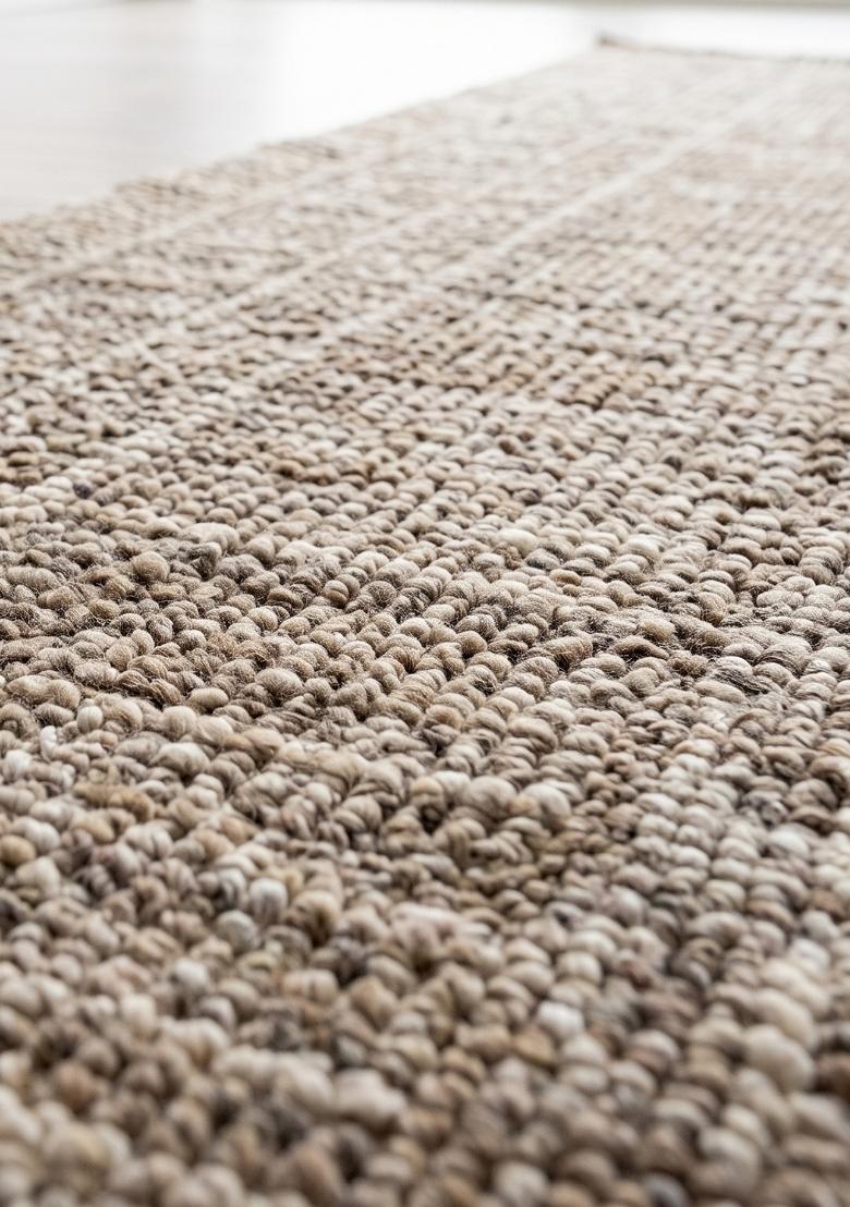 Saffron Rugs Hand Tufted Beige Solid Contemporary Rectangular Wool Area Rug - Indya