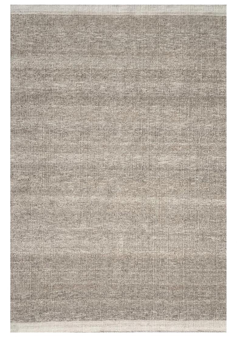 Saffron Rugs Hand Tufted Cream Solid Contemporary Rectangular Wool Area Rug - Indya