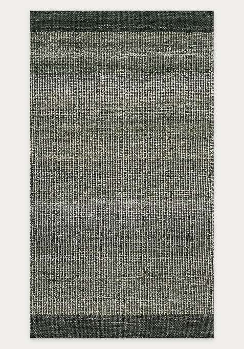 Handmade Olive Green Rug | Contemporary Solid Carpet For Living Room