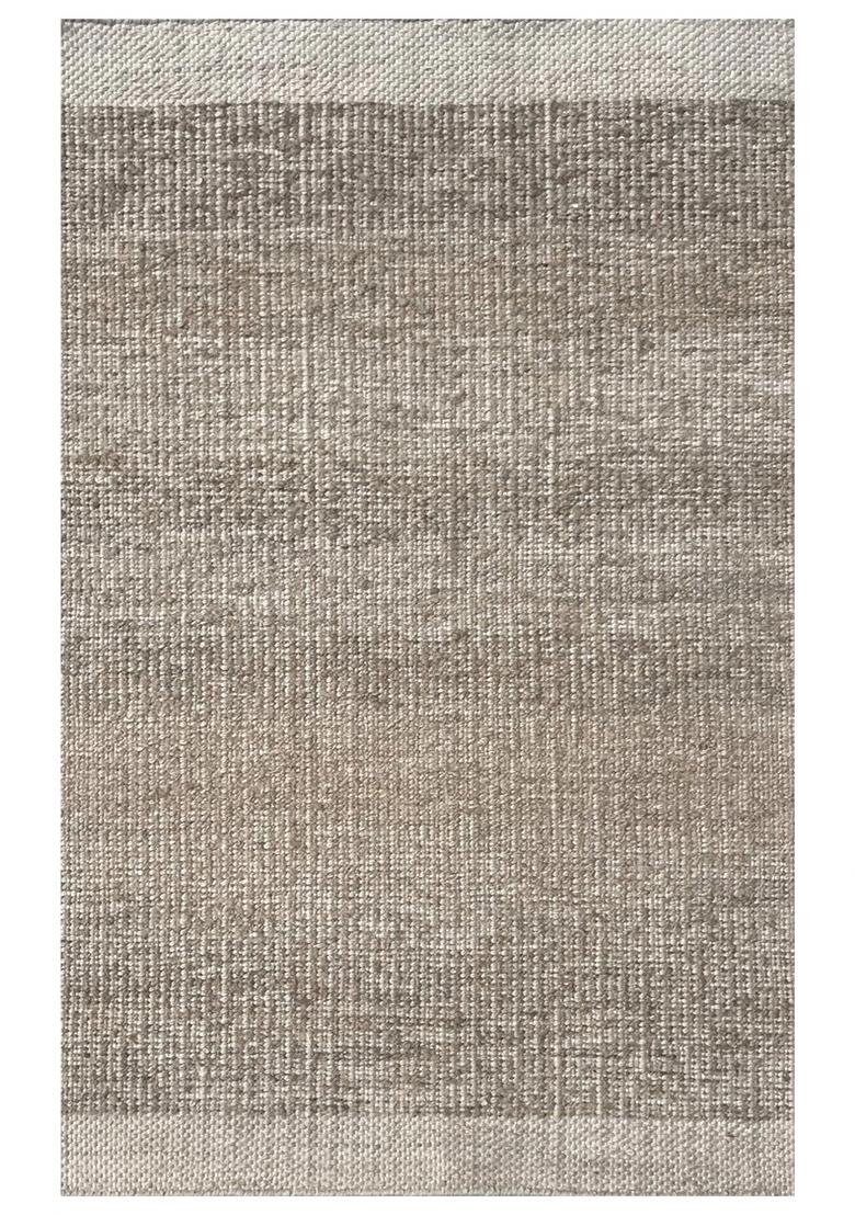 Saffron Rugs Hand Tufted Taupe Solid Contemporary Rectangular Wool Area Rug - Indya