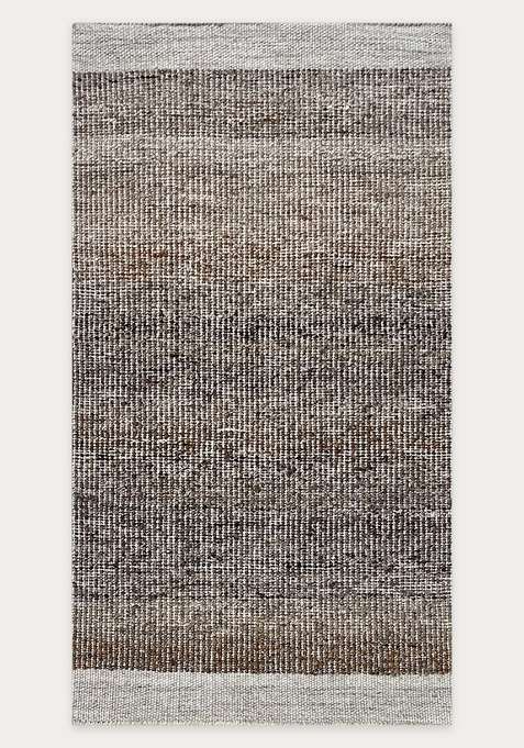 Handmade Brown Grey Rug | Contemporary Solid Carpet For Living Room