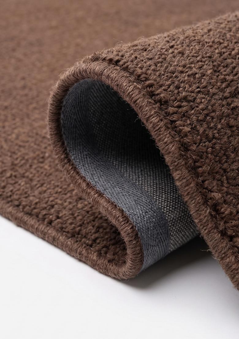 Saffron Rugs Flat Woven Chocolate Brown  Bohemian Rectangular Wool Area Rug - Indya