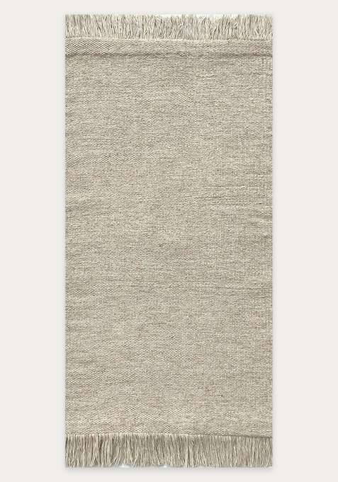 100% Wool Handmade Cream Rug | Scandinavian Kilim Flat Weave Reversible Carpet For Living Room