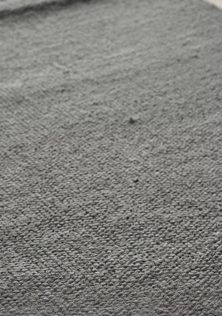 Saffron Rugs Flat Woven Grey 2  Scandinavian Rectangular Wool Area Rug - Indya