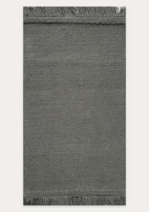100% Wool Handmade Grey Rug | Scandinavian Kilim Flat Weave Reversible Carpet For Living Room