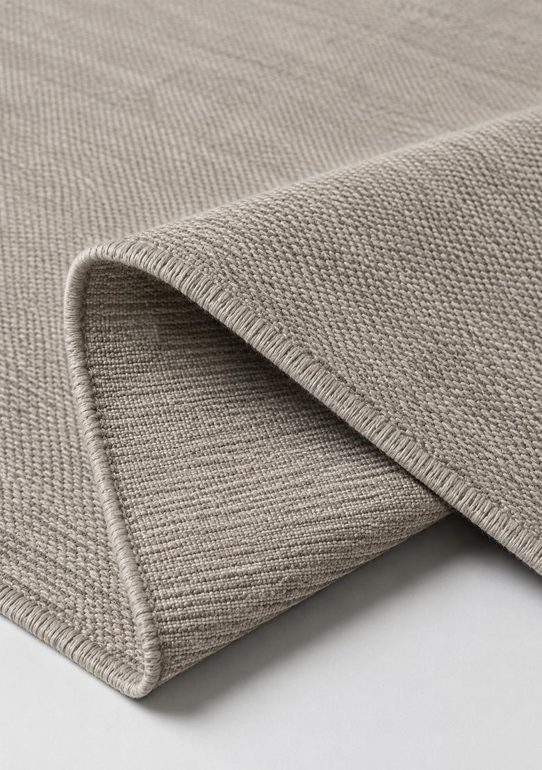 Saffron Rugs Flat Woven Light Grey  Scandinavian Rectangular Wool Area Rug - Indya